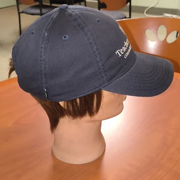 Teachers College Columbia University Embroidered Clean up Strapback Hat Cap